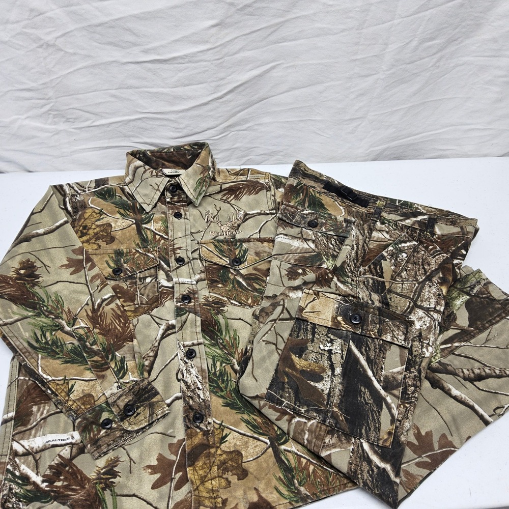 RedHead Camouflage 2-Piece Set Kids Size‎ S Realtree Hunting Shirt and Pants